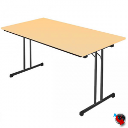 Klapptisch Ahorn 1600 x 800 mm-Gestell schwarz - Lieferzeit ca. 6-8 Wochen ! 